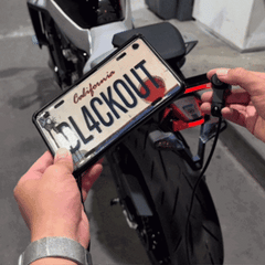 Official Blackout™ License Plate Cover for Motorcycles