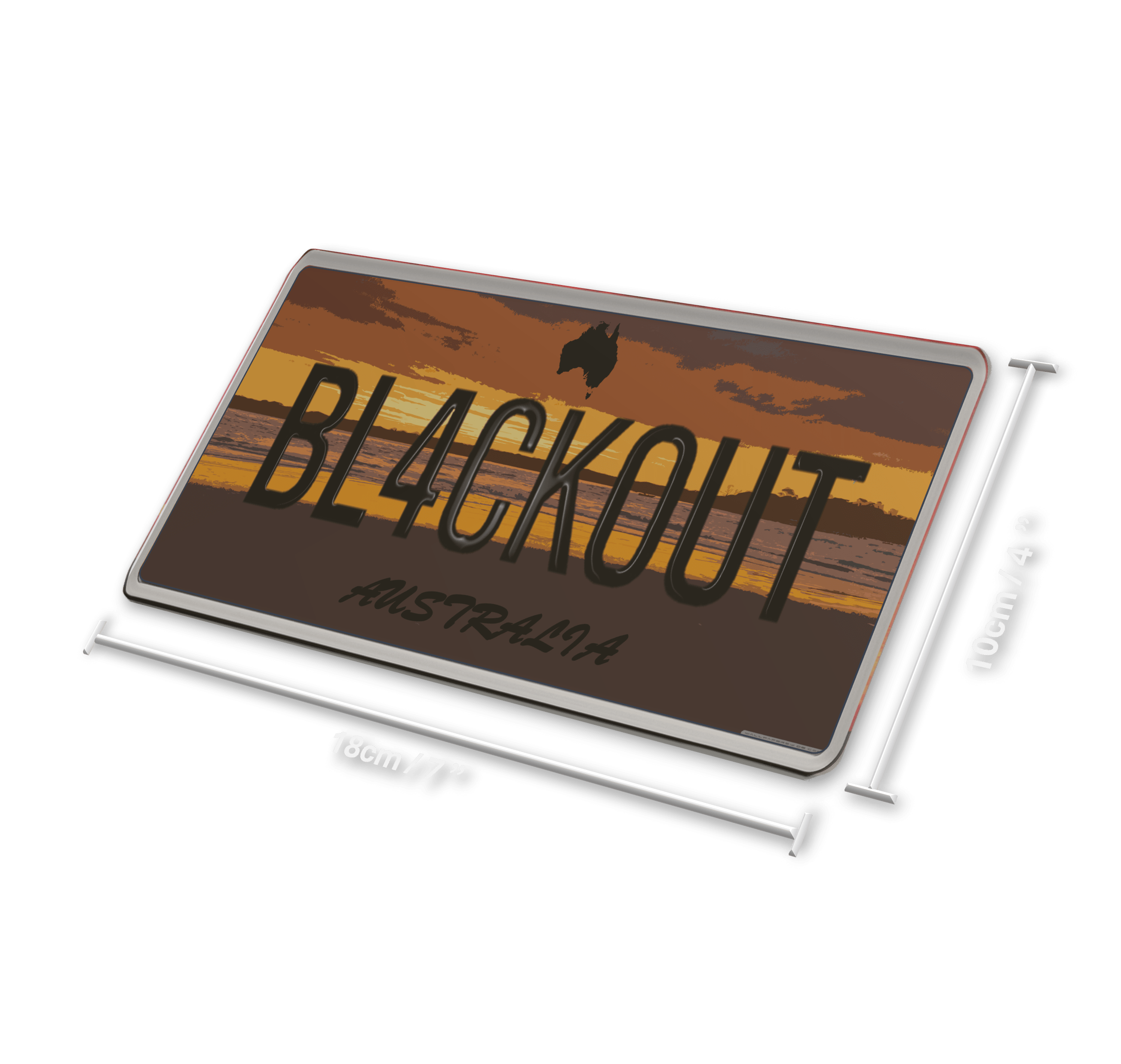 Blackout License Plate Cover - Australia Motorcycle - Replacement Glass