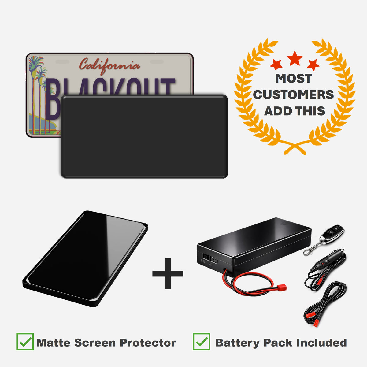 Blackout License Plate Essential Bundle M