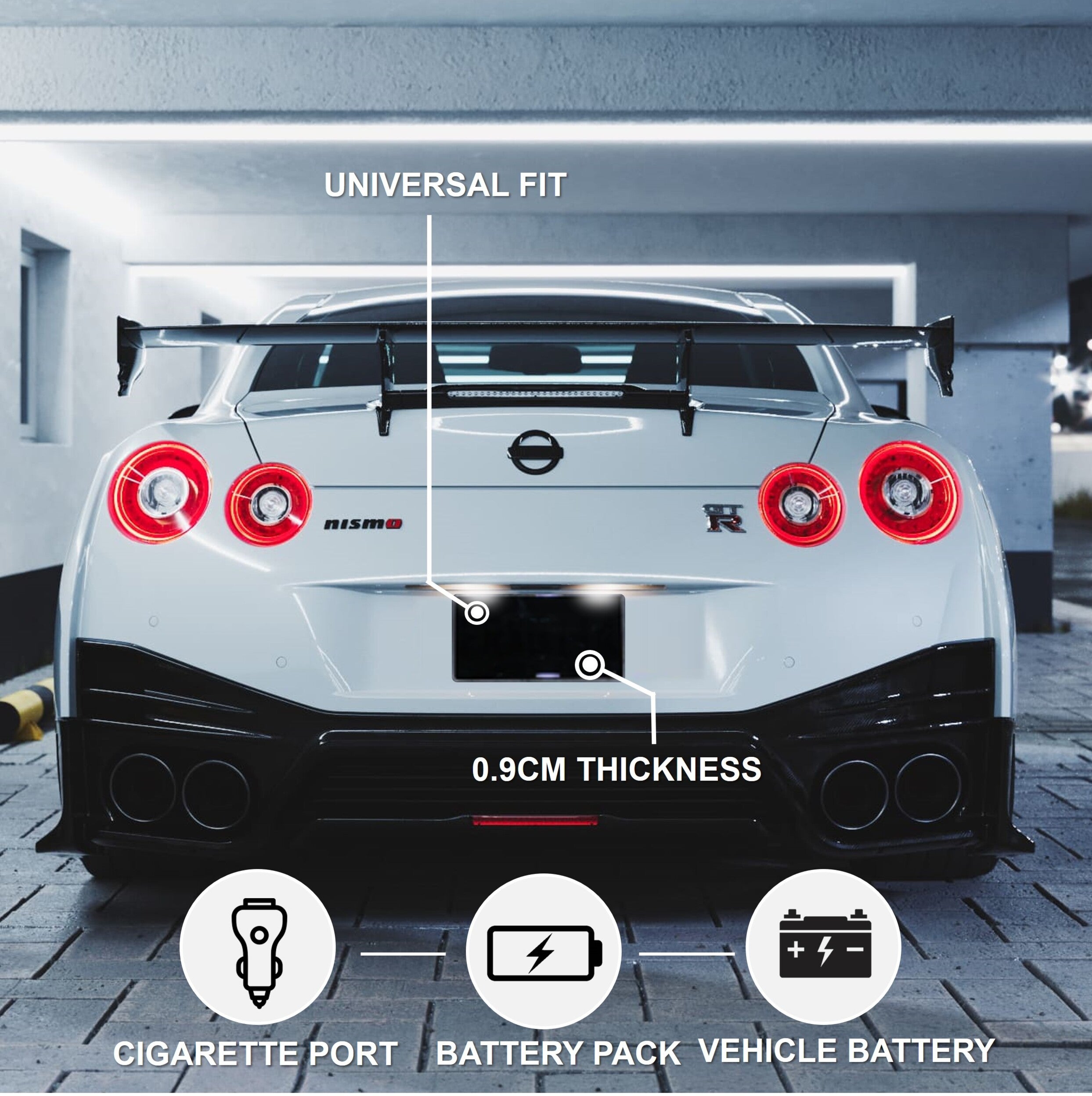 Blackout License Plate Cover for Cars