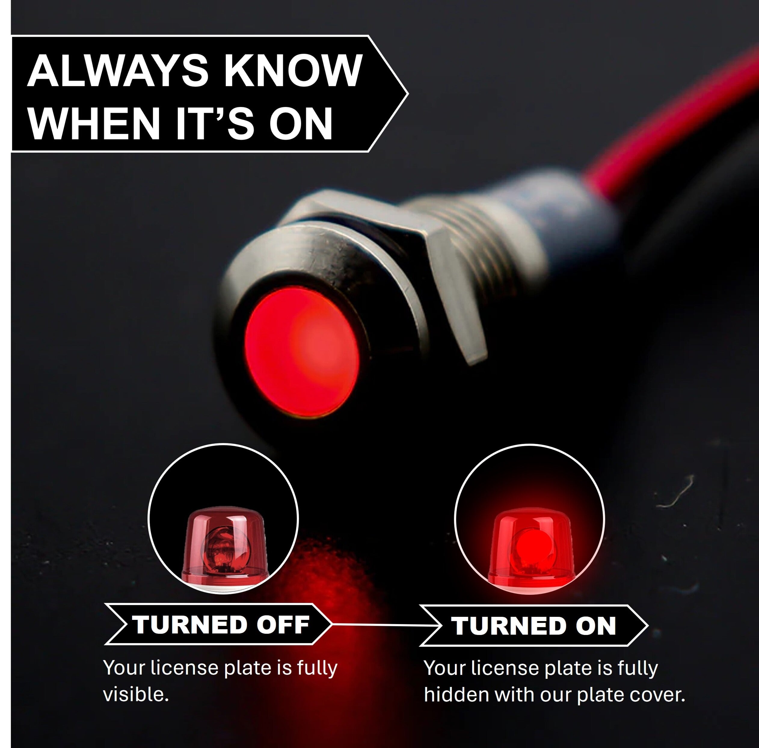 Blackout License Plate Cover for Cars