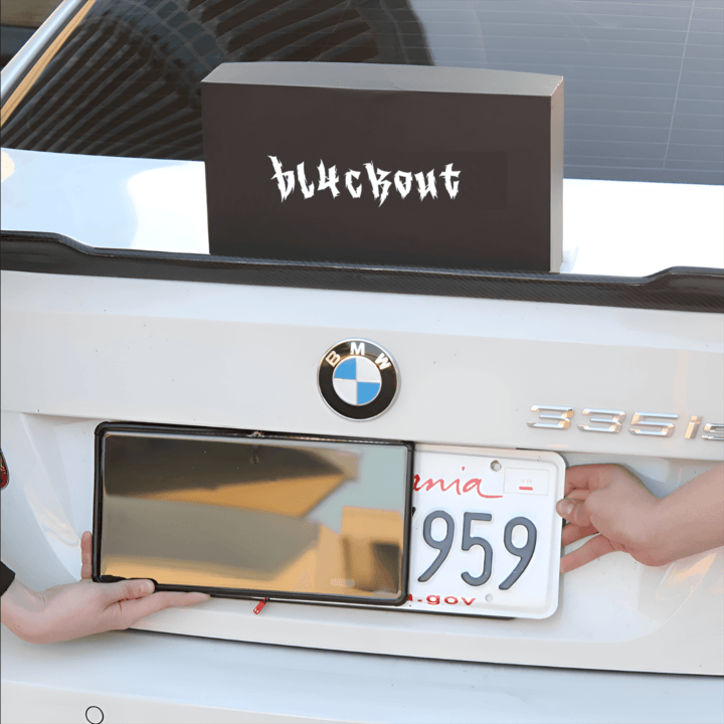 Blackout License Plate Cover for Cars