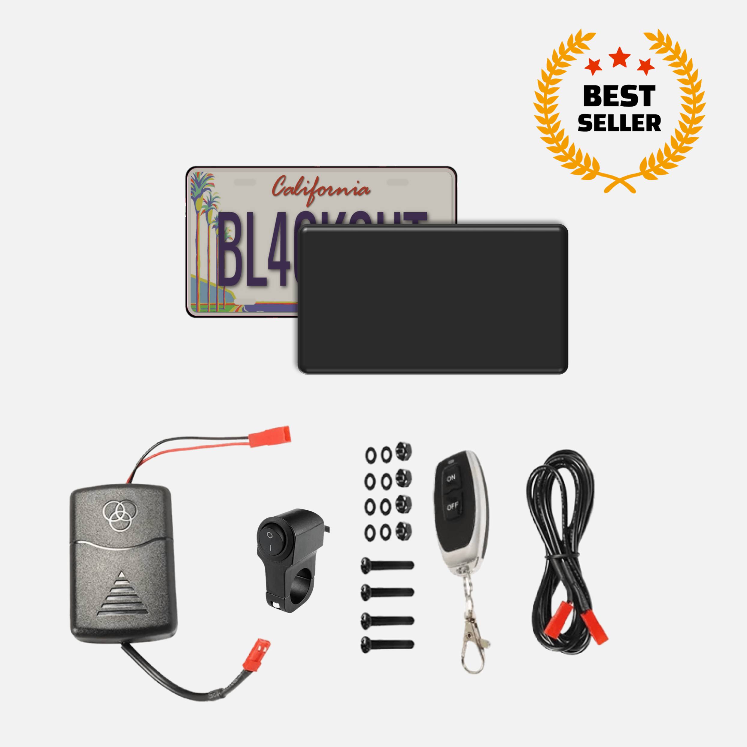 Blackout License Plate Cover for Motorcycles