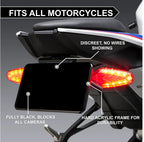 Blackout License Plate Cover - Europe Motorcycle