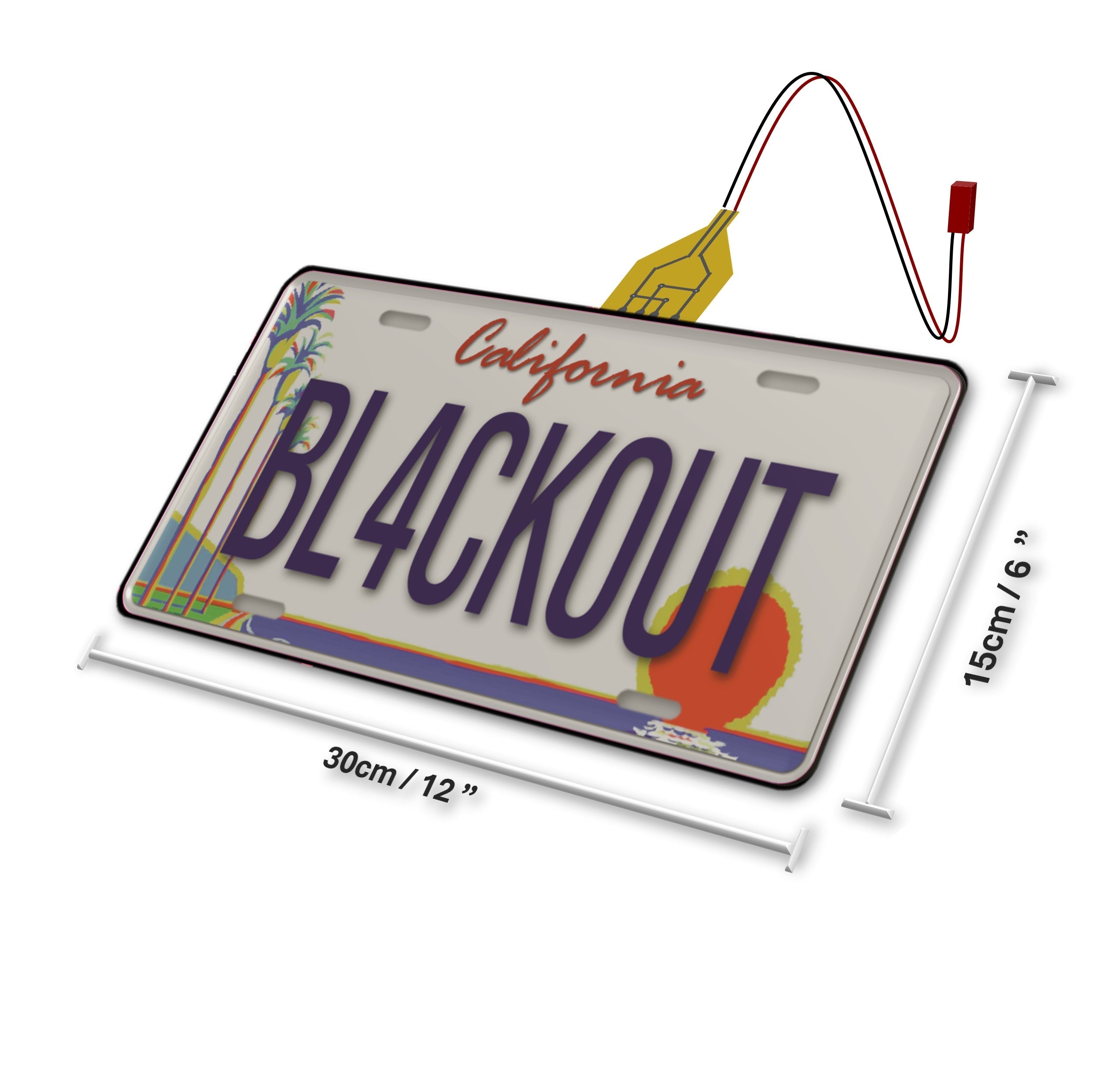 Blackout License Plate Cover - North America Car - Replacement Glass