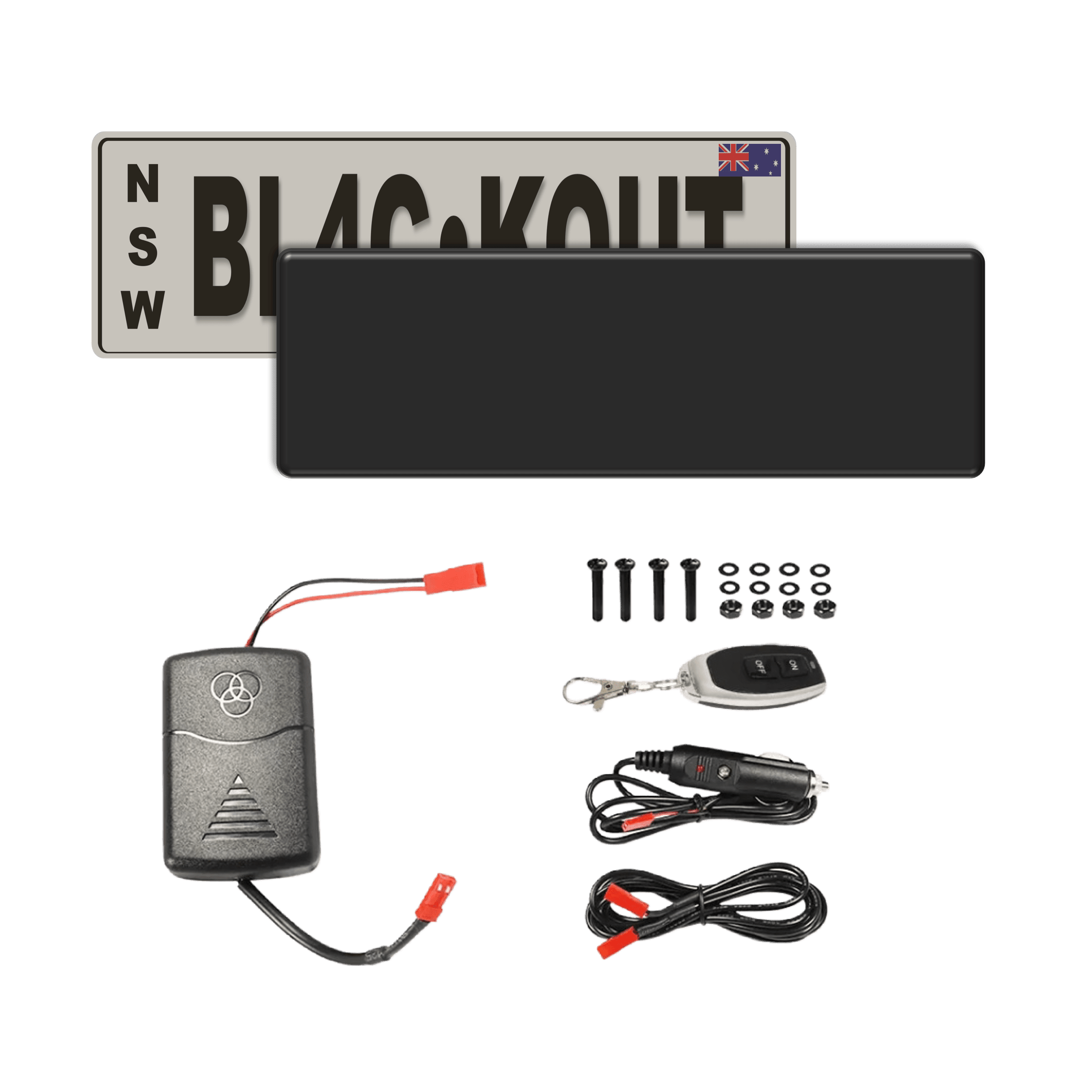 Blackout License Plate Cover - Australia Car